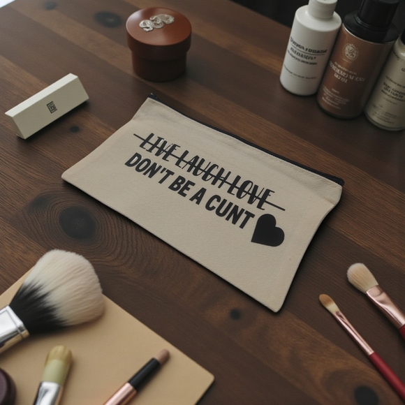 Hand Crafted Handbags - Canvas Makeup Pouch! Handmade!